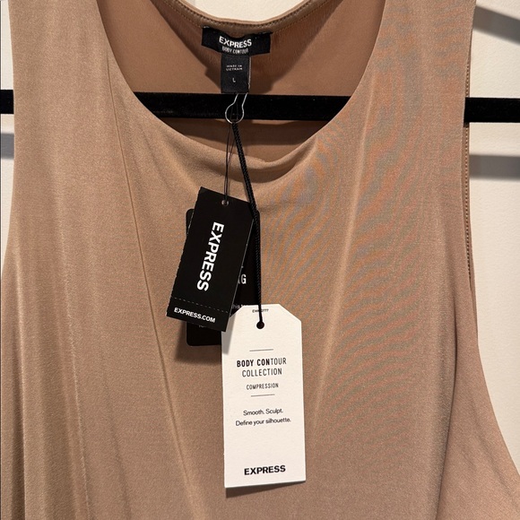 Express Sleeveless Bodysuit in Taupe - Picture 2 of 3